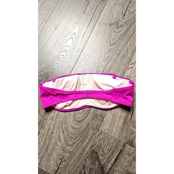 Shade & Shore Ribbed Bandeu 2-Piece Bikini Women's Size Medium / 36B - Picture 3 of 7